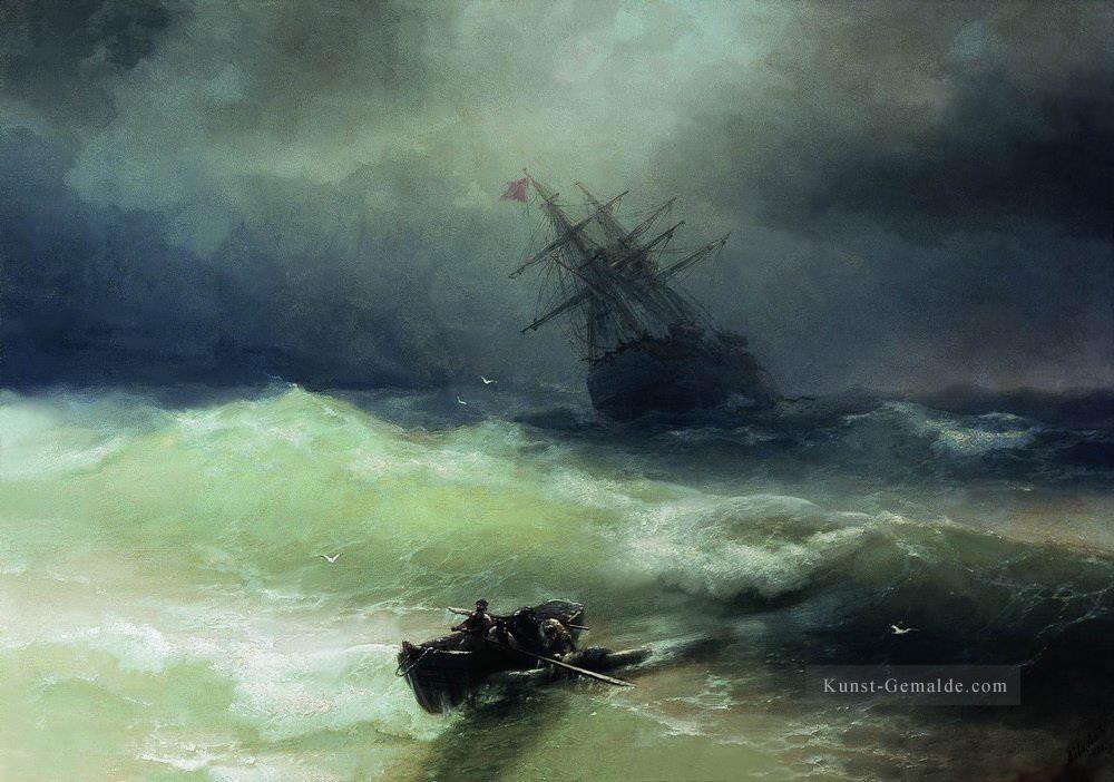 Der Sturm 1886 1 Verspielt Ivan Aiwasowski russisch Ölgemälde